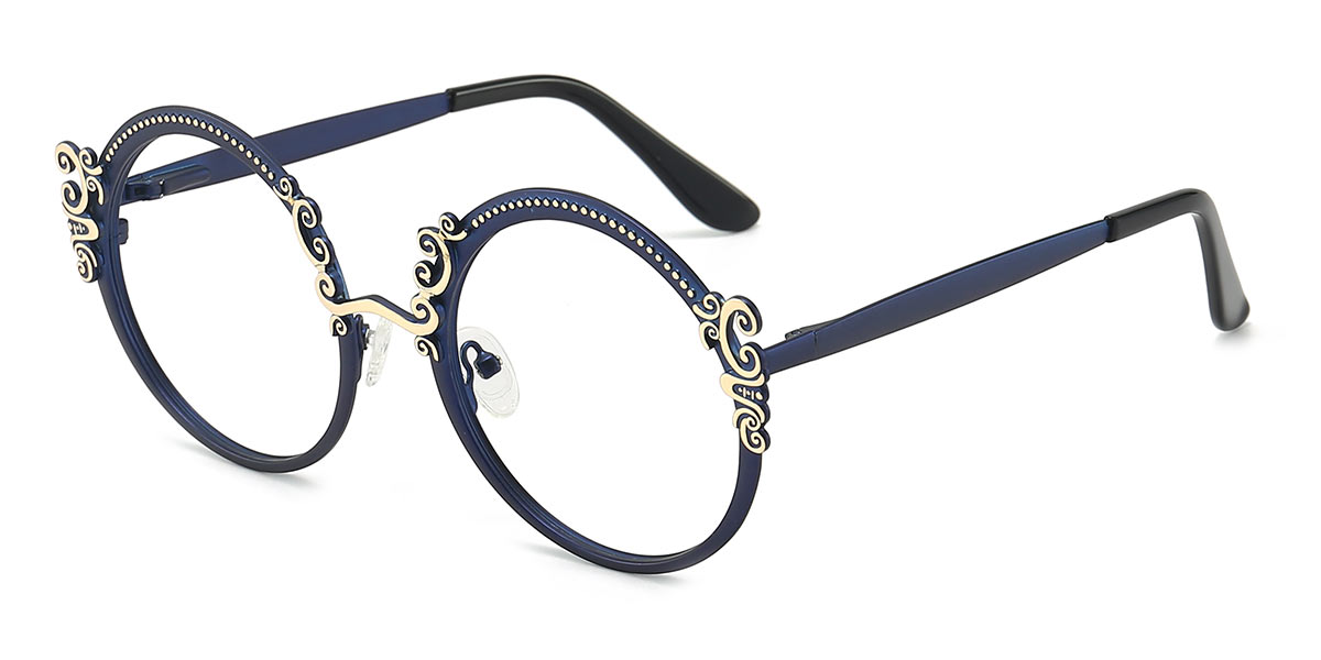 Blue - Round Glasses - Milani