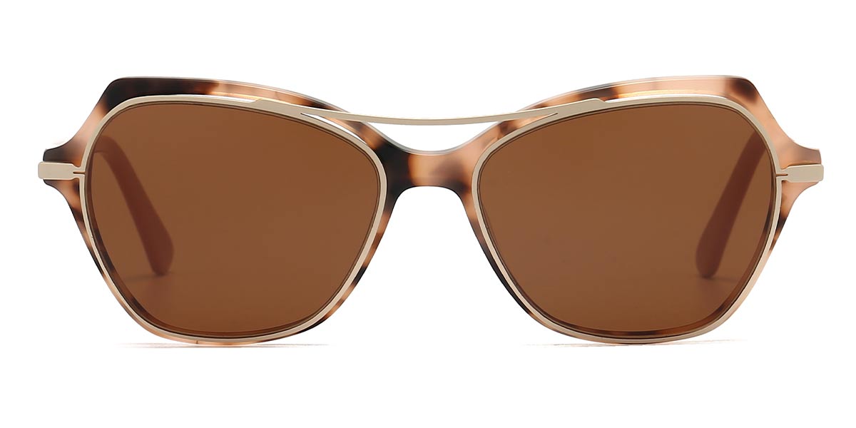 Tortoiseshell - Oval Clip-On Sunglasses - Sawyer