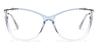 Gradient Light Blue Elora - Cat Eye Glasses
