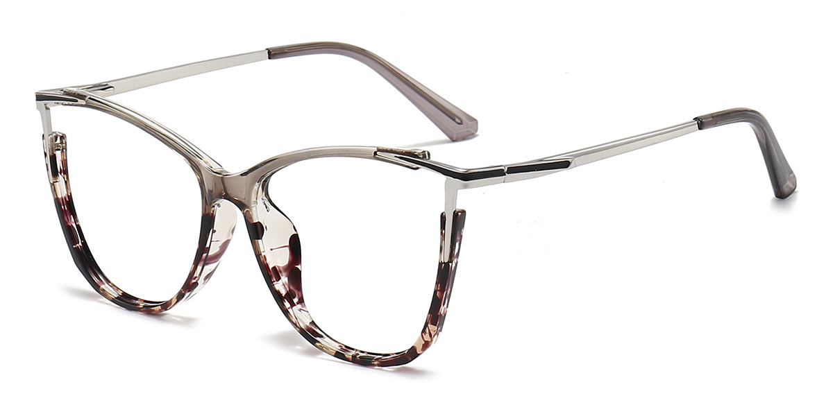 Ash Brown Tortoiseshell - Cat eye Glasses - Elora