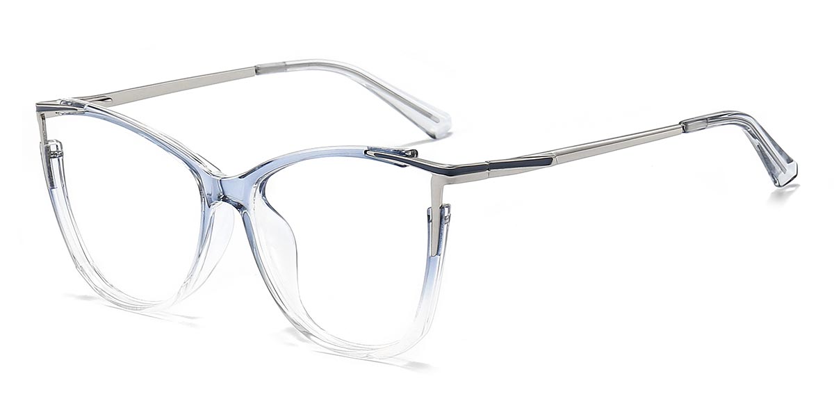 Blue - Cat eye Glasses - Elora