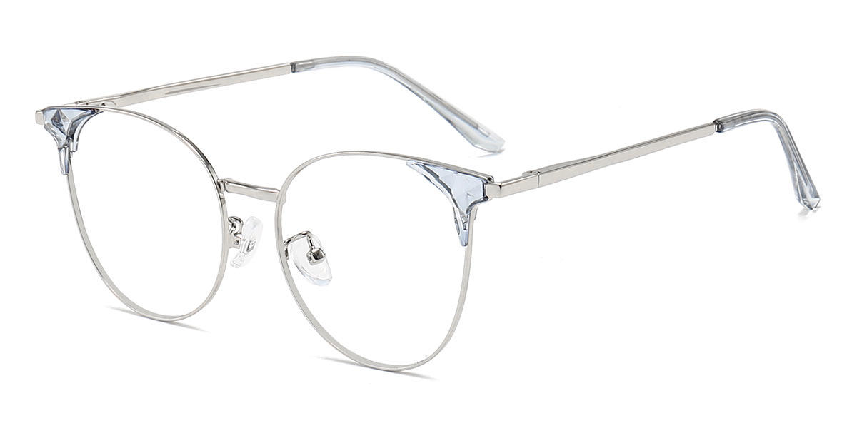 Blue Dhruv - Oval Glasses