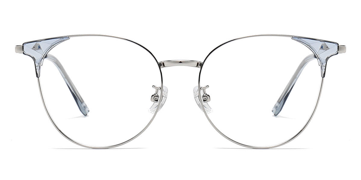 Blue Dhruv - Oval Glasses