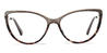 Ash Brown Tortoiseshell Erin - Cat Eye Glasses
