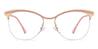 Gold Pink Ariah - Oval Glasses