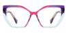 Purple Blue Pink Helena - Square Glasses