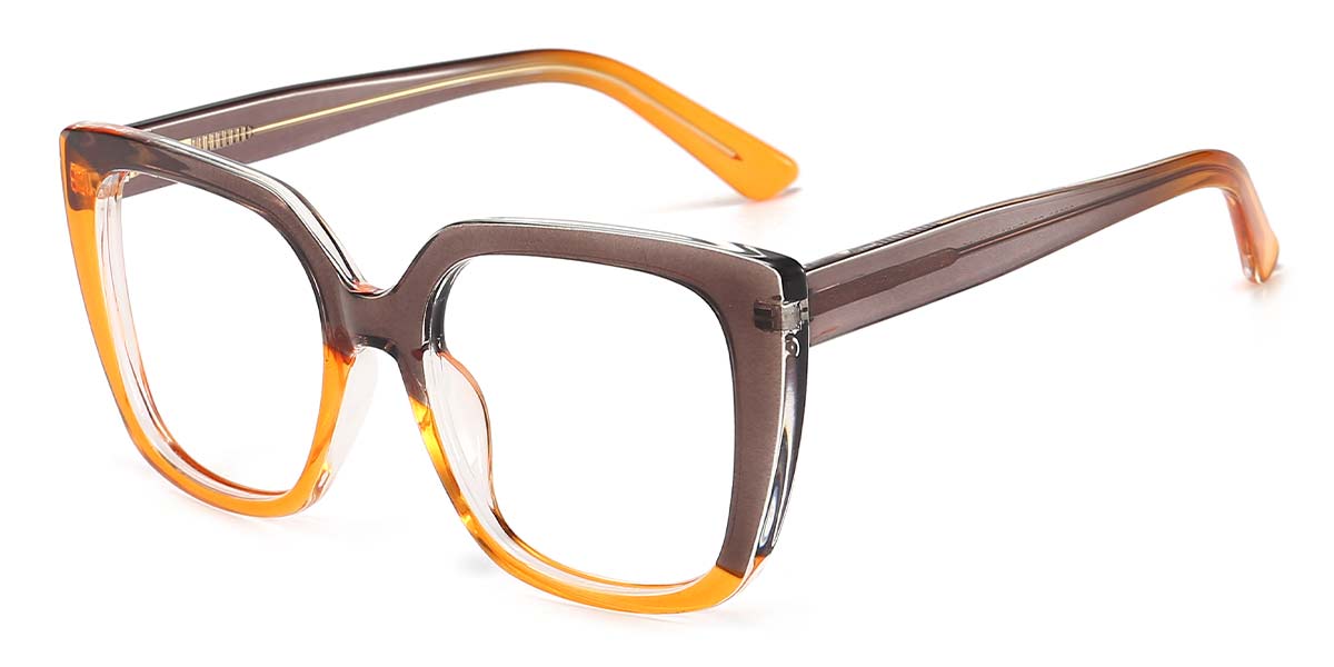 Brown Orange - Square Glasses - Jamar