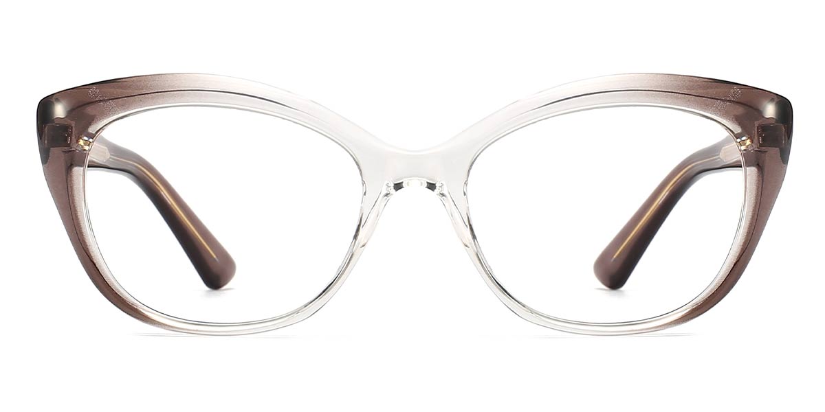 Brown Transparent - Oval Glasses - Nile