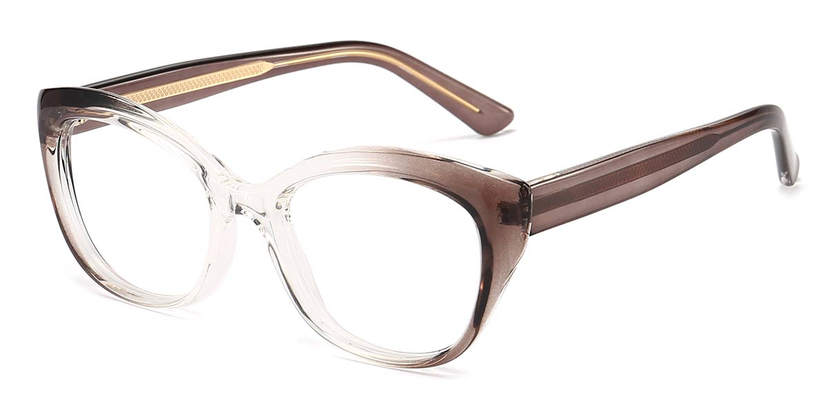 Brown Transparent - Oval Glasses - Nile