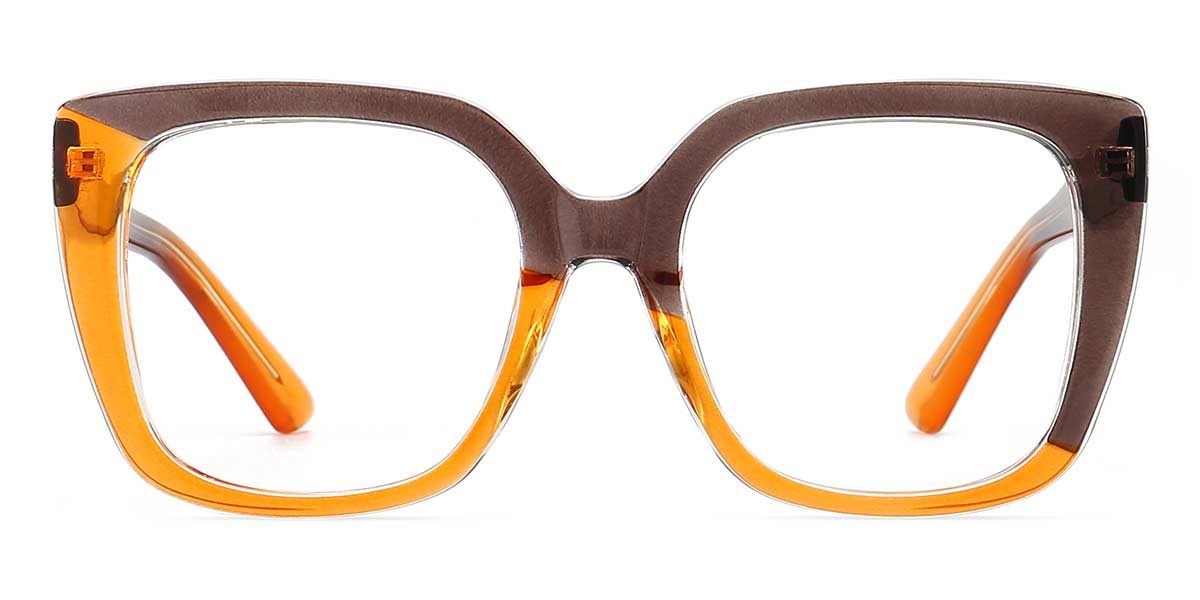 Brown Orange - Square Glasses - Jamar