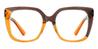 Orange Brown Jamar - Square Glasses