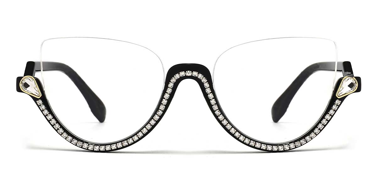 Black - Cat eye Glasses - Behati