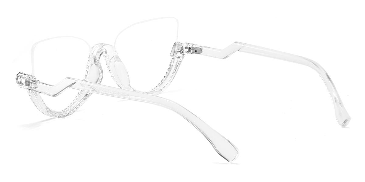 Clear White Diamond Behati - Cat Eye Glasses