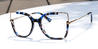 Blue Tortoiseshell Josi - Square Glasses