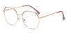 Gold Pink Brown Aisha - Oval Glasses