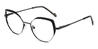 Black Silver Barber - Oval Glasses