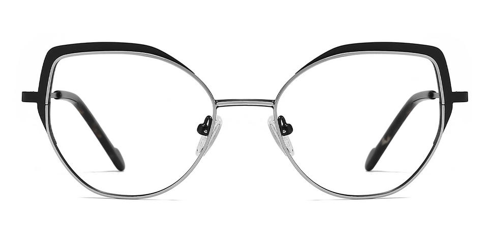 Black Silver Barber - Oval Glasses