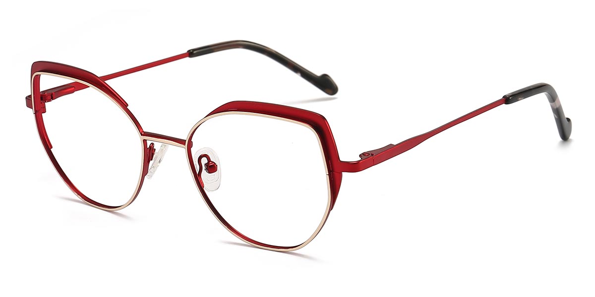 Red - Oval Glasses - Barber