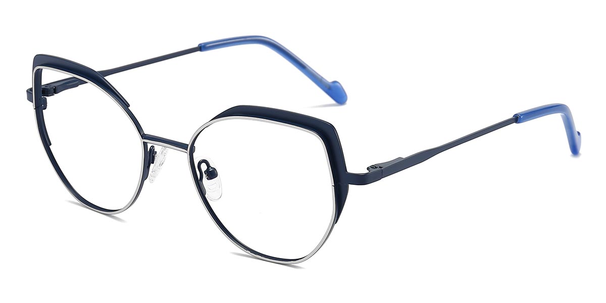 Navy - Oval Glasses - Barber