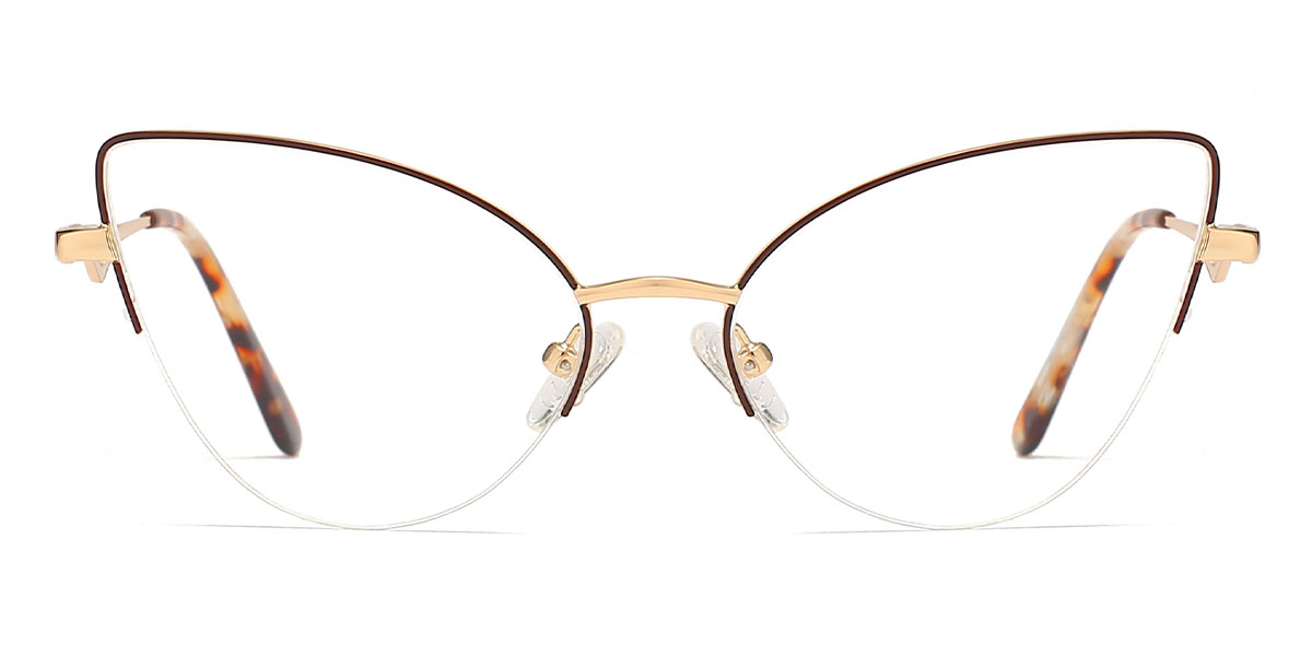 Brown - Cat eye Glasses - Ogden
