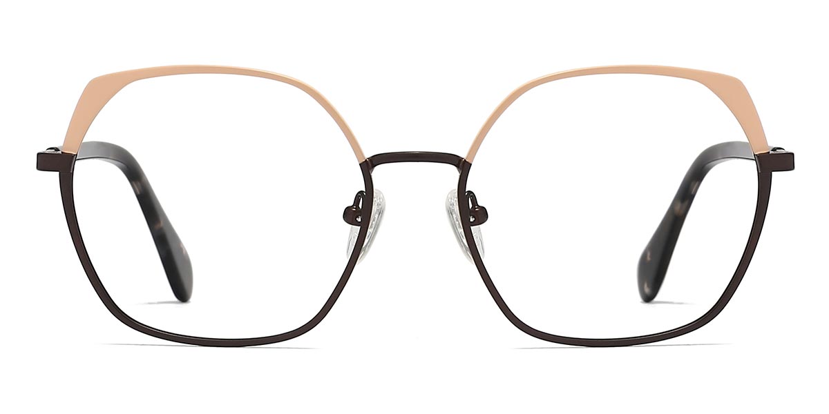 Nude Pink Brown - Oval Glasses - Amier