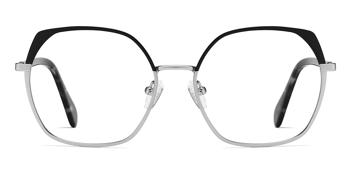 Black Silver - Oval Glasses - Amier