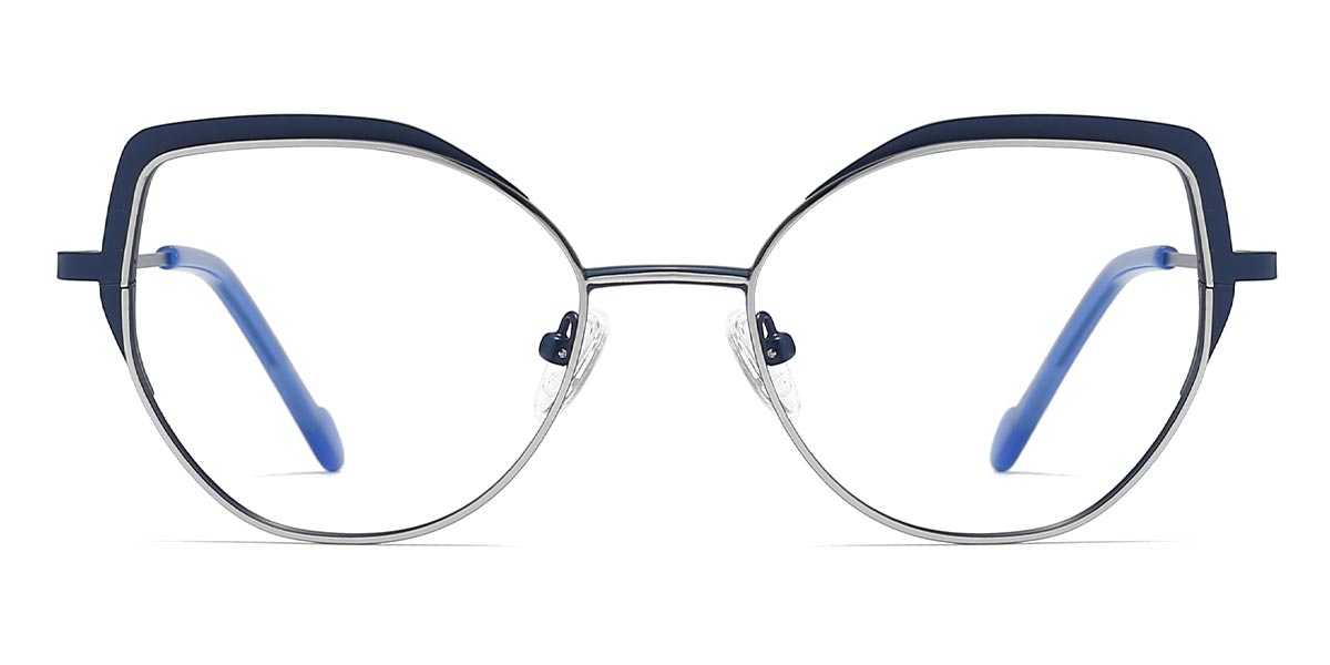 Navy - Oval Glasses - Barber