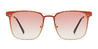 Red Champagne Gradual Pink Quad - Square Sunglasses