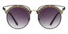 Black Gradual Grey Pure - Round Sunglasses