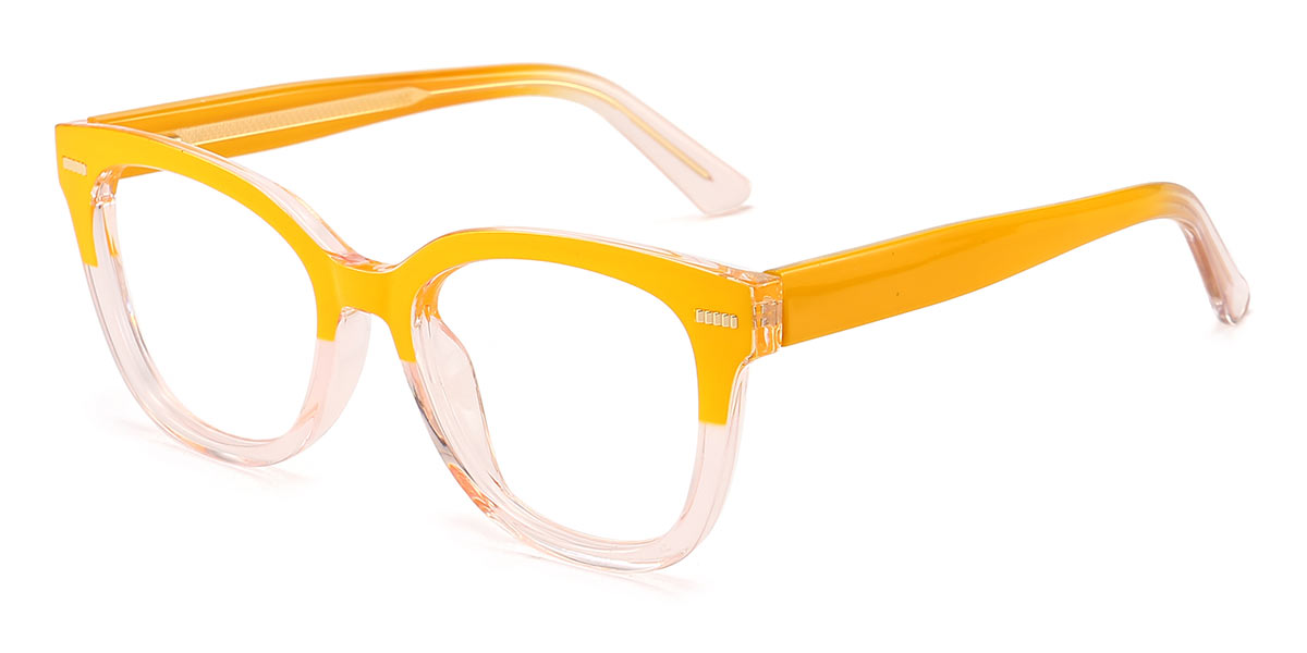 Yellow transparent - Square Glasses - Barbi