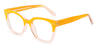 Yellow Clear Barbi - Square Glasses