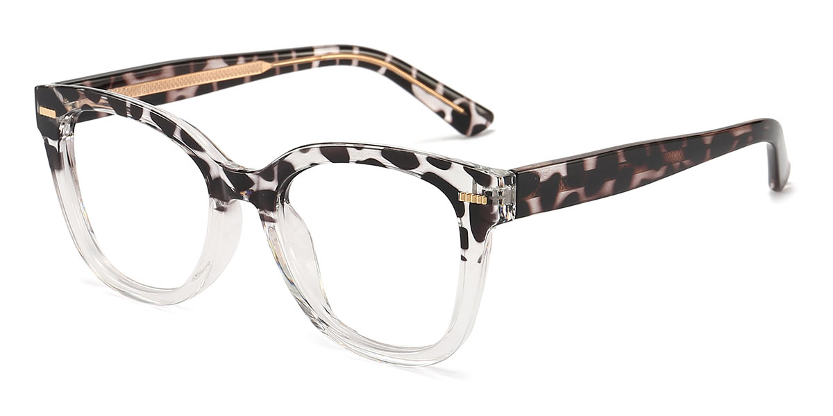 Gery Stripe transparent - Square Glasses - Barbi