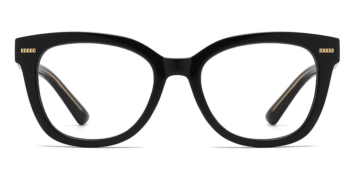 Barbi - Square Black Glasses For Men & Women