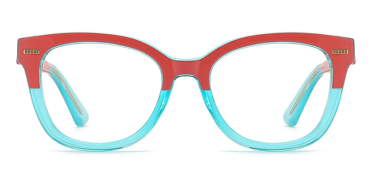 Pink Blue - Square Glasses - Barbi