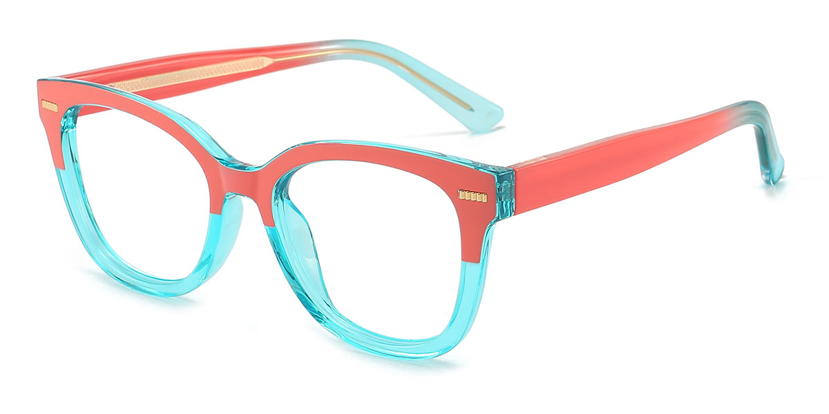 Pink Blue - Square Glasses - Barbi
