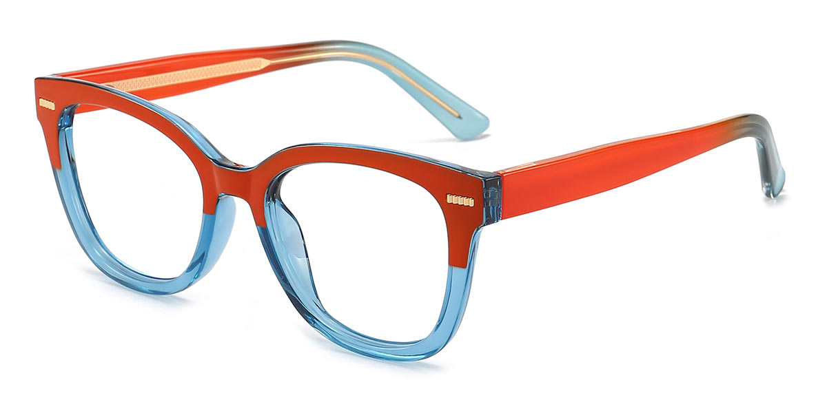 Red Blue - Square Glasses - Barbi