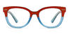 Red Blue Barbi - Square Glasses