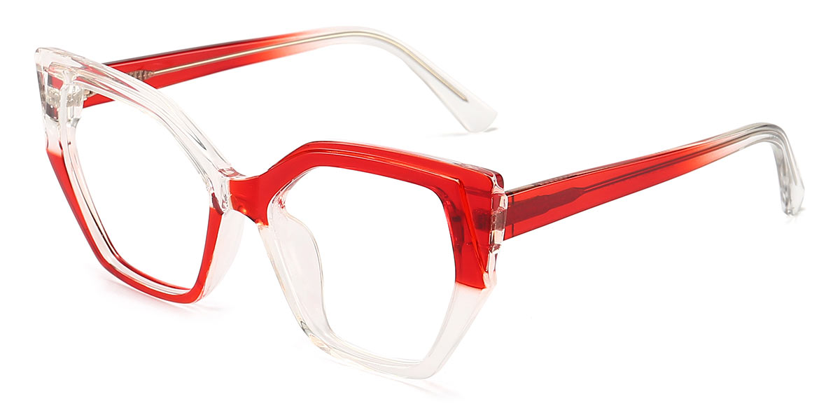 Red - Square Glasses - Leny