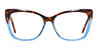 Tortoiseshell Blue Persia - Cat Eye Glasses