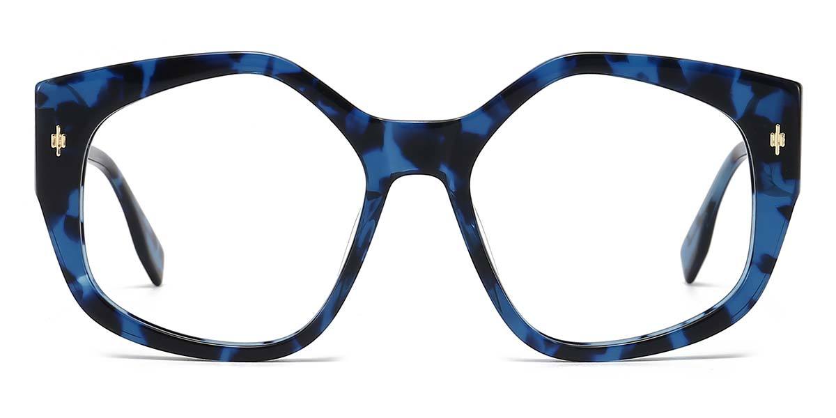Blue Tortoiseshell Vedat - Oval Glasses