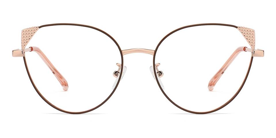 Gold Brown Leo - Cat Eye Glasses