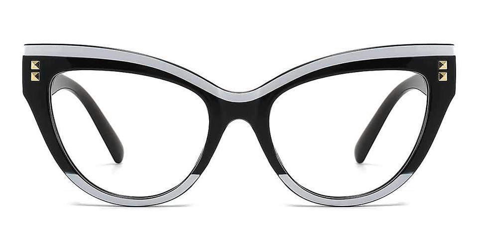 Black Grey Vaeda - Cat Eye Glasses