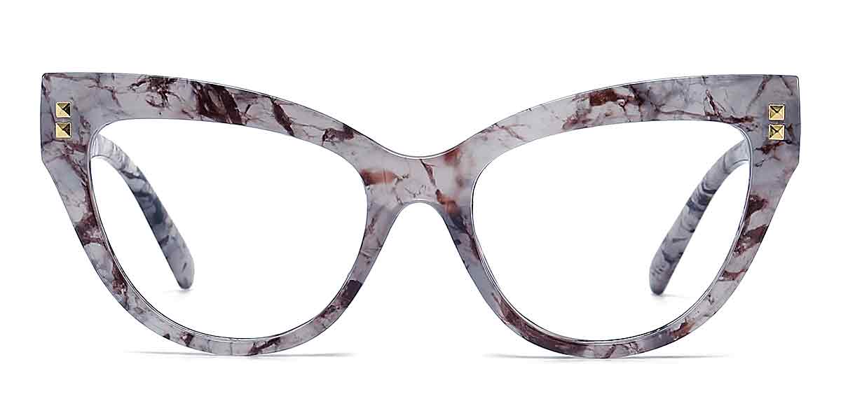 Grey Tortoiseshell - Cat eye Glasses - Vaeda