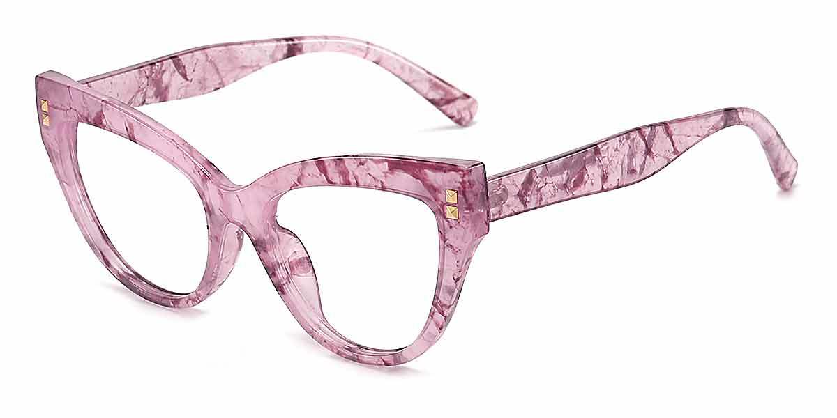 Pink Tortoiseshell Vaeda - Cat Eye Glasses