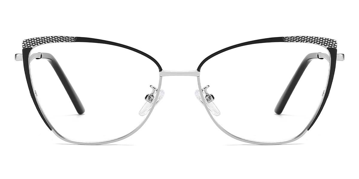 Black Silver Paula - Cat Eye Glasses