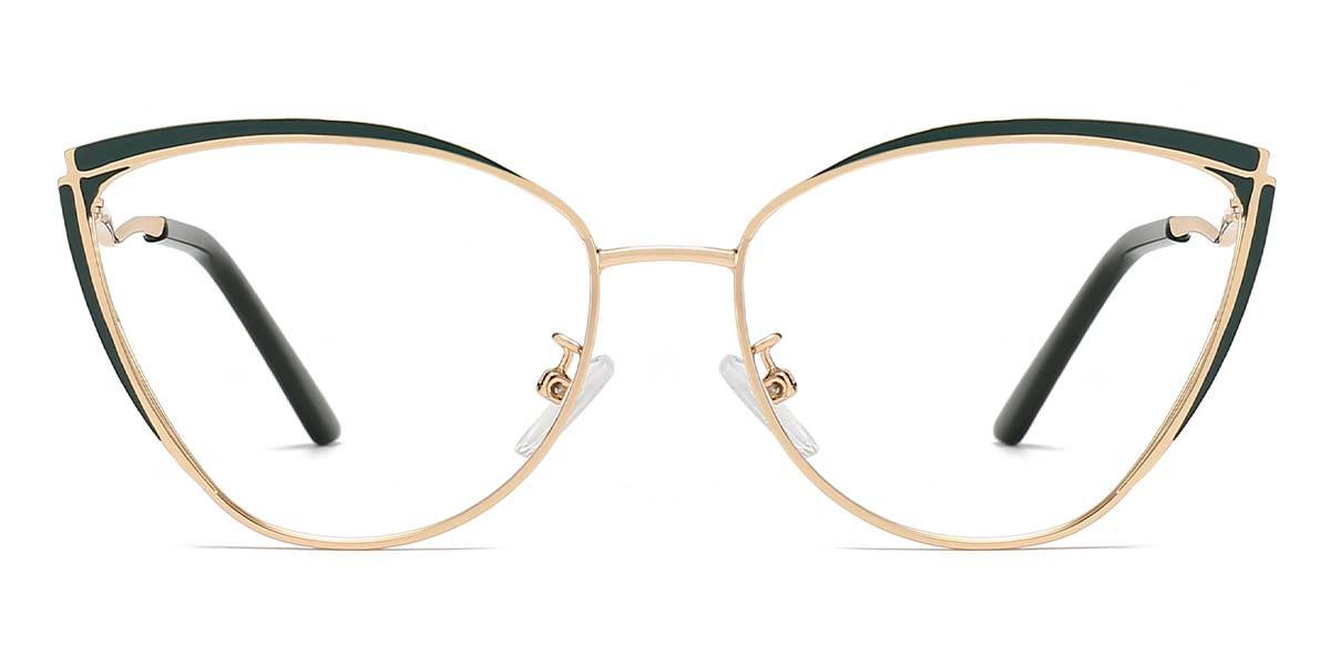 Gold Green Angus - Cat Eye Glasses