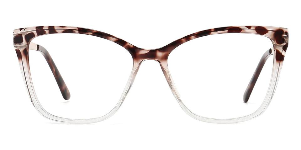 Dark Brown Spots Gloria - Cat Eye Glasses