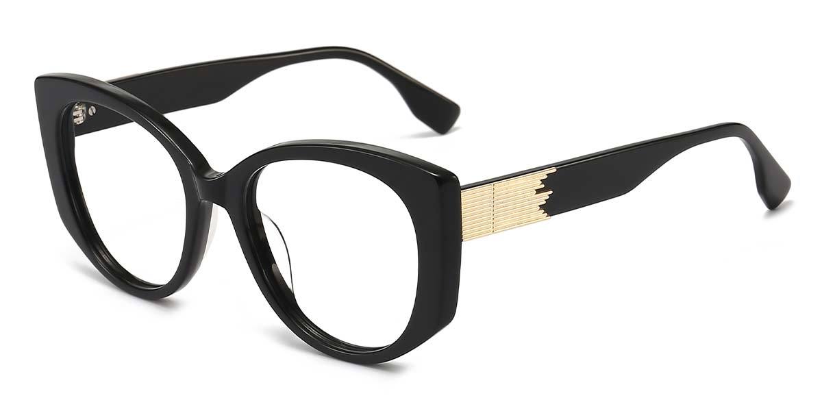 Black Zane - Oval Glasses
