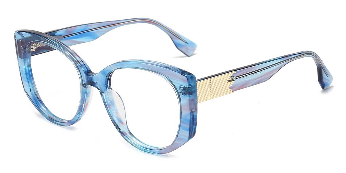 Blue Zane - Oval Glasses
