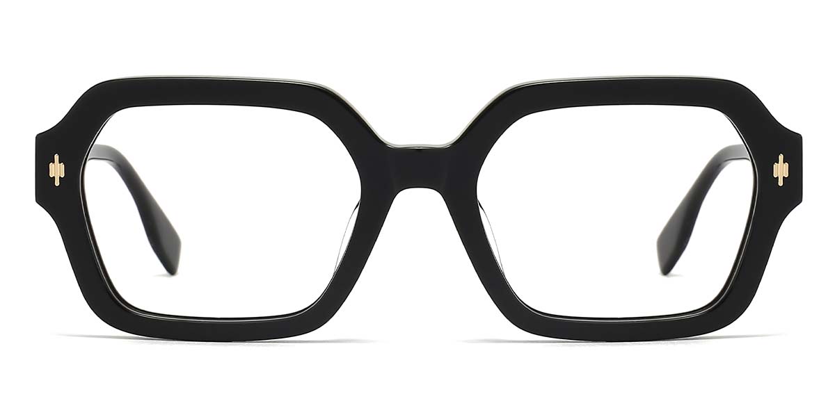 Black - Rectangle Glasses - Brenda